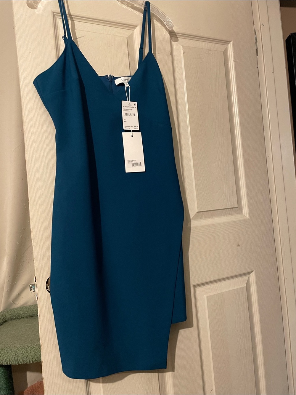 Nordstrom rack, Likely Teal Spaghetti Strap Mini Dress size 10 NWT